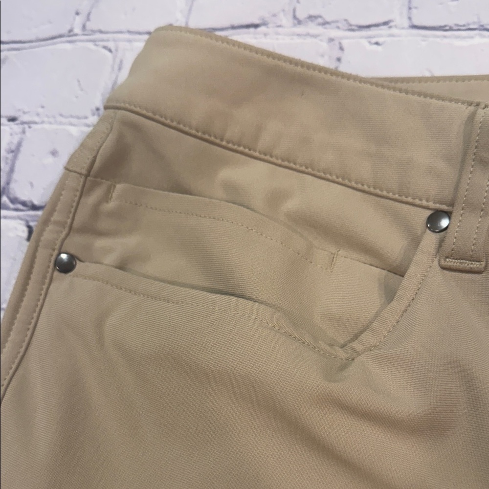 Lululemon ABC Warpstreme Slim Stretch Men’s Size 32 Khaki Performance LM5AD95 - Picture 4 of 14